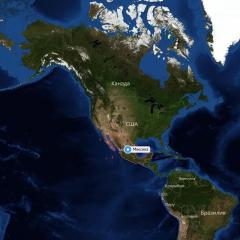 Haritada Rus Meksika sahilinde Meksika haritası